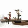 Woodland Scenics O Scale Figures Family Fishing