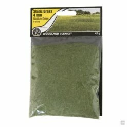 Woodland Scenics Static Grass Med Green 4mm