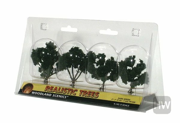 Woodland Scenics Dark Green Realistic Trees 2-3in - Image 2