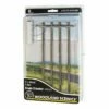Woodland Scenics Utility Poles Single Crossbar 4pk O